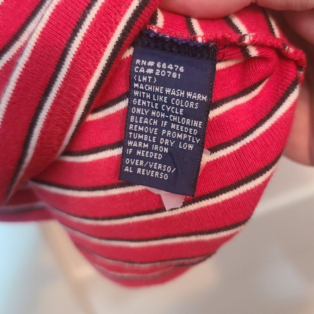 Tommy Hilfiger Red/Whote Striped Long Sleeve Turtle Neck Shirt Mens Sz XL - Picture 4 of 6